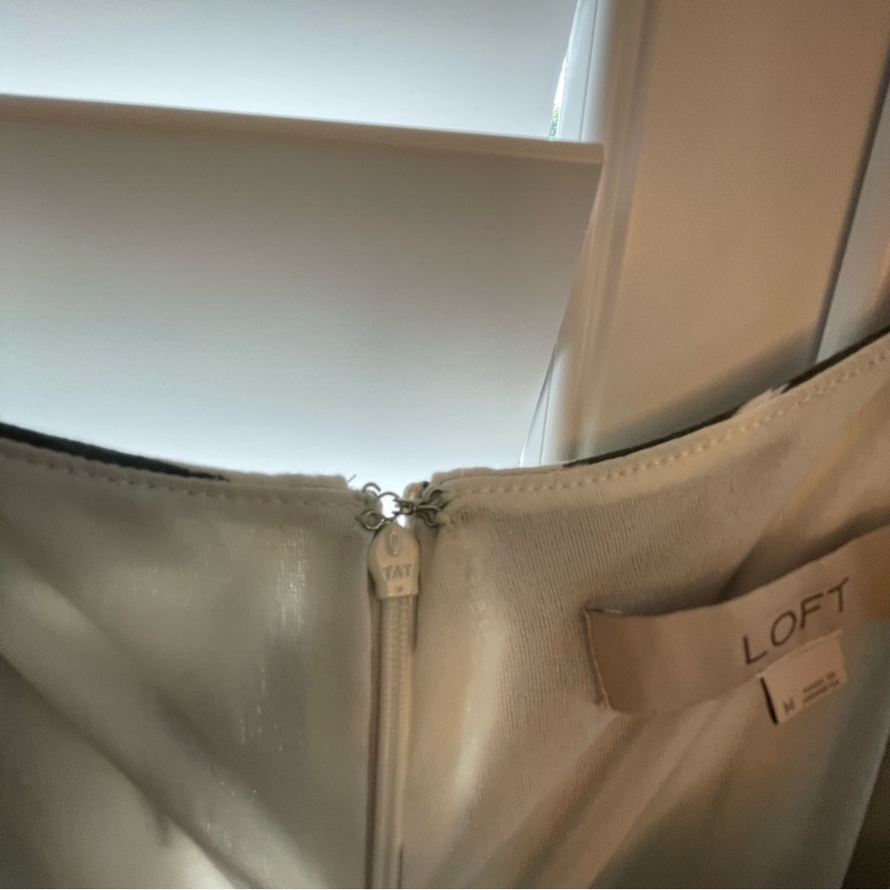 LOFT green and White Midi Sundress - Picture 7 of 8